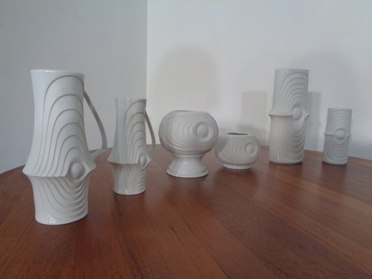 Mid-Century Op Art Vases from Royal KPM, 1960s, Set of 6-RDW-713685