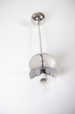 Mid-Century Opaline and Chrome Pendant Light, 1970s-IND-1779992