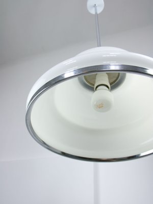 Mid-Century Opaline & Chrome Pendant Lamp-HGJ-1440814