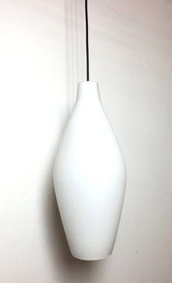 Mid-Century Opaline Glass Pendant Lamp, Italy, 1960s-FQG-1742738