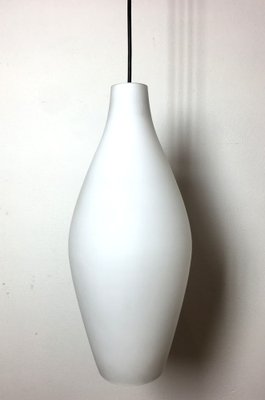 Mid-Century Opaline Glass Pendant Lamp, Italy, 1960s-FQG-1742738