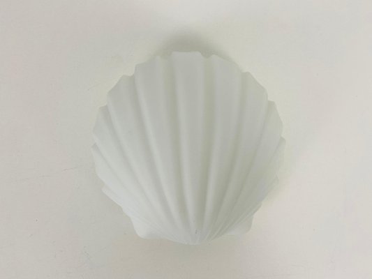 Mid-Century Opaline Glass Shell Wall Lamp from Glashütte Limburg, 1960s-PUK-1124733