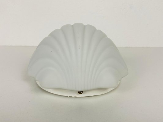 Mid-Century Opaline Glass Shell Wall Lamp from Glashütte Limburg, 1960s-PUK-1124733