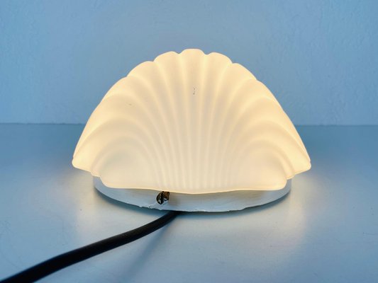 Mid-Century Opaline Glass Shell Wall Lamp from Glashütte Limburg, 1960s-PUK-1124733