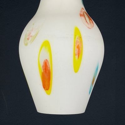 Mid-Century Opaline Murano Glass Pendant Lamp from Stilnovo, 1950s-WQC-1720909