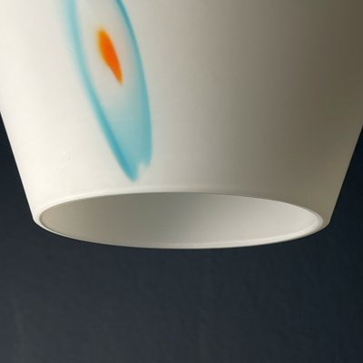 Mid-Century Opaline Murano Glass Pendant Lamp from Stilnovo, 1950s-WQC-1720909