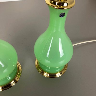 Mid-Century Opaline Murano Glass Table Lamps from Cenedese Vetri, Set of 2-QZ-572031