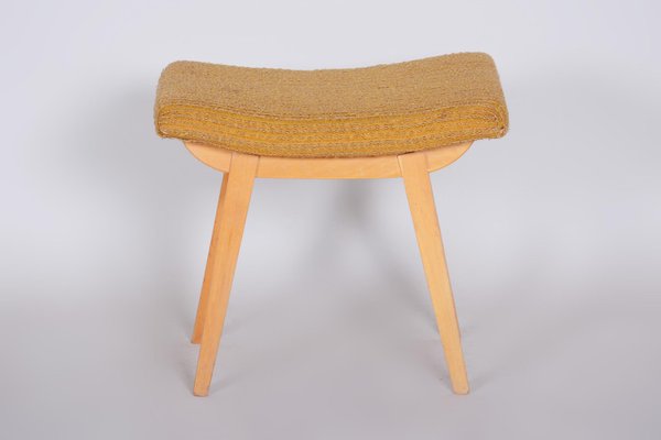 Mid-Century Orange Beech Stool, 1960s-WHY-731032