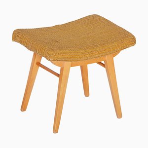 Mid-Century Orange Beech Stool, 1960s-WHY-731032