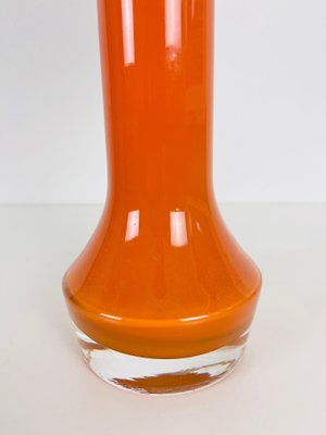 Mid-Century Orange Glass and Fabric Shade Table Lamp, 1960s-PUK-1428259