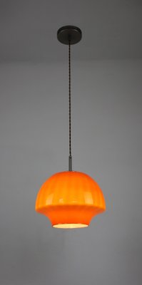 Mid-Century Orange Glass Pendant Lamp-HGJ-738990