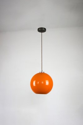 Mid-Century Orange Glass Pendant Lamp-HGJ-738985