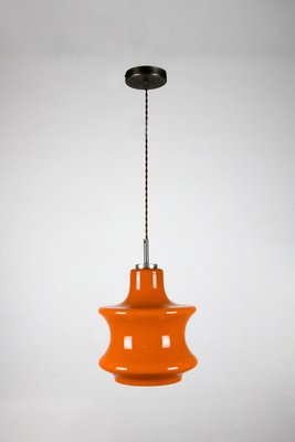 Mid-Century Orange Glass Pendant Lamp, 1970s-HGJ-728151