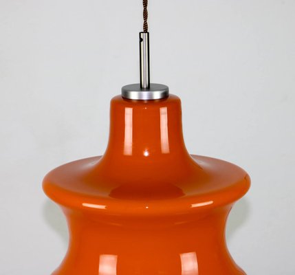 Mid-Century Orange Glass Pendant Lamp, 1970s-HGJ-728151