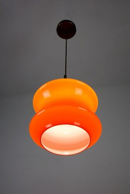 Mid-Century Orange Glass Pendant Lamp, 1970s-HGJ-728151