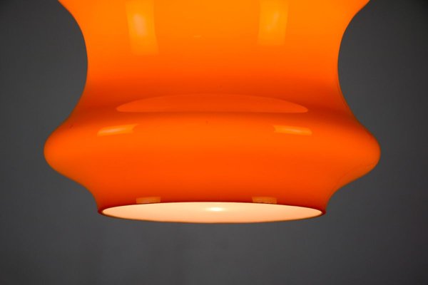 Mid-Century Orange Glass Pendant Lamp, 1970s-HGJ-728151