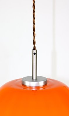 Mid-Century Orange Glass Pendant Lamp-HGJ-738990