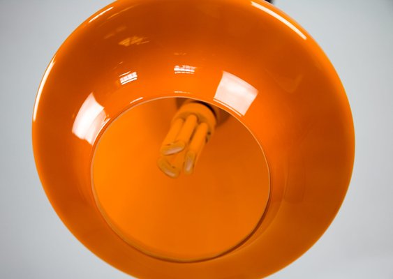 Mid-Century Orange Glass Pendant Lamp-HGJ-738990