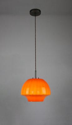 Mid-Century Orange Glass Pendant Lamp-HGJ-738990