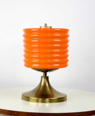 Mid-Century Orange Glass Table Lamp, 1960s-HGJ-728156