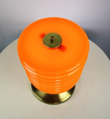 Mid-Century Orange Glass Table Lamp, 1960s-HGJ-728156