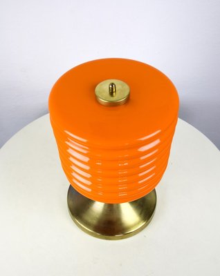 Mid-Century Orange Glass Table Lamp, 1960s-HGJ-728156