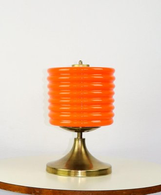 Mid-Century Orange Glass Table Lamp, 1960s-HGJ-728156