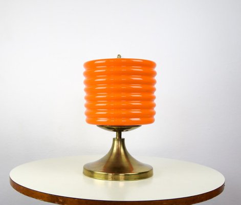 Mid-Century Orange Glass Table Lamp, 1960s-HGJ-728156