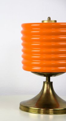 Mid-Century Orange Glass Table Lamp, 1960s-HGJ-728156