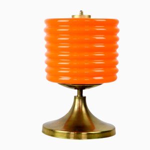 Mid-Century Orange Glass Table Lamp, 1960s-HGJ-728156