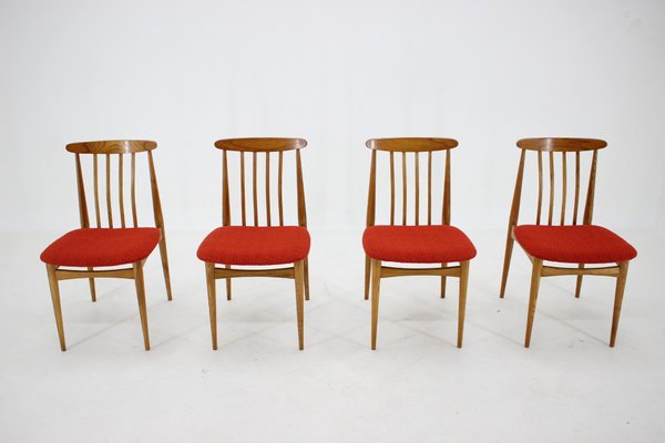 Mid-Century Organic Beech Dining Chairs, 1960s, Set of 4-TZ-970541