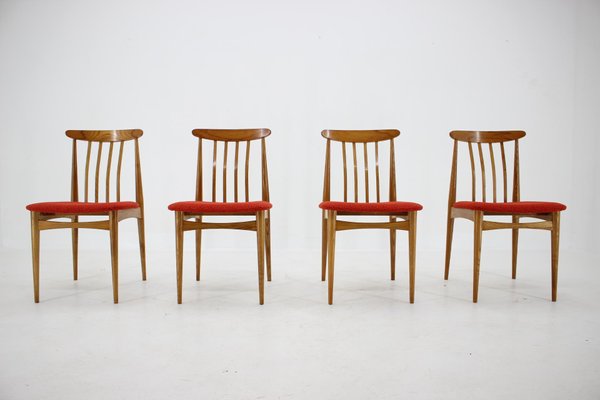 Mid-Century Organic Beech Dining Chairs, 1960s, Set of 4-TZ-970541