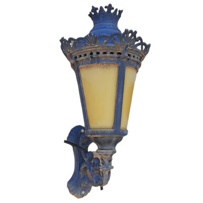 Mid-Century Outdoor Sconce in Iron & Glass-TCS-1314008