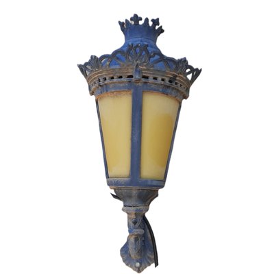 Mid-Century Outdoor Sconce in Iron & Glass-TCS-1314008