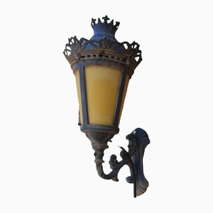 Mid-Century Outdoor Sconce in Iron & Glass-TCS-1314008