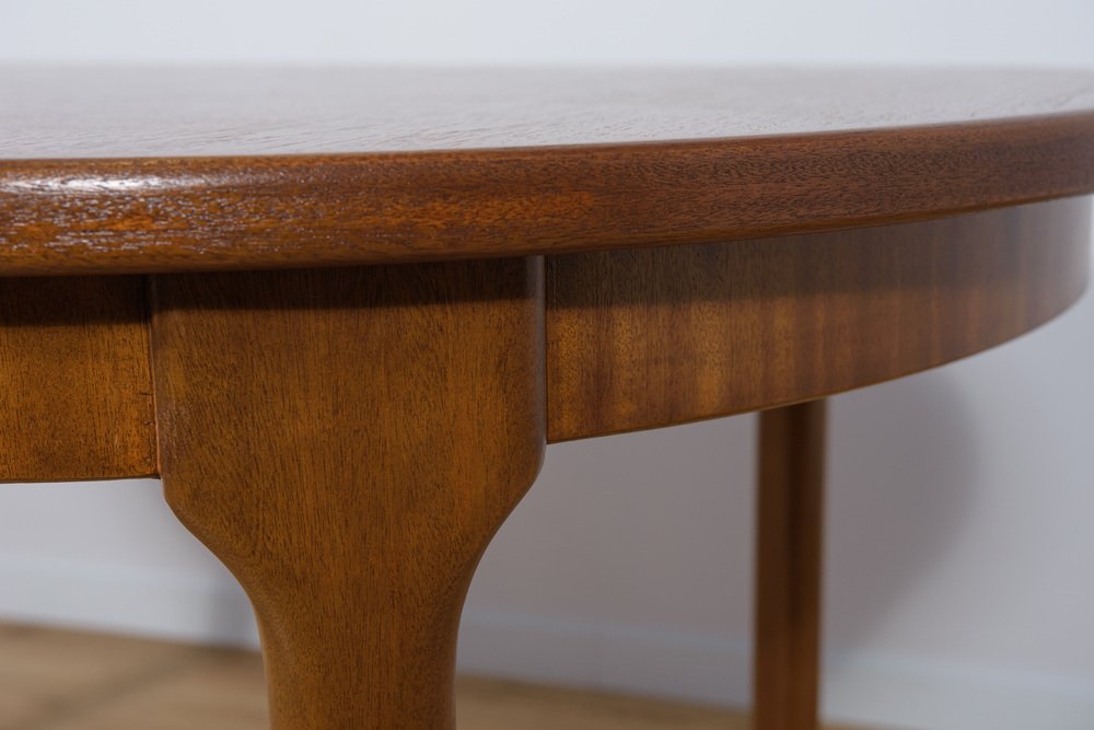 Mid-Century Oval Extendable Teak Dining Table from McIntosh, 1960s