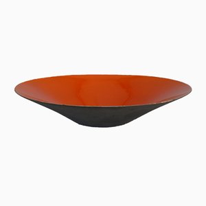 Mid-Century Oval Krenit Bowl in Red Enamel by Herbert Krenchel for Torben Ørskov, 1950s-VRE-767059