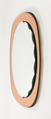 Mid-Century Oval Wall Mirror from Cristal Arte, Italy, 1960s-LYQ-1738315