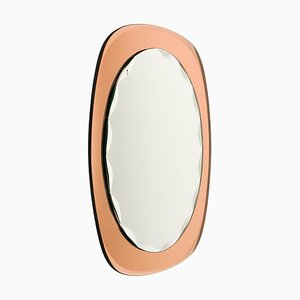 Mid-Century Oval Wall Mirror from Cristal Arte, Italy, 1960s-LYQ-1738315