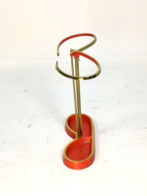 Mid-Century Painted Brass Umbrella Stand, 1960s-UWE-914875