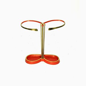 Mid-Century Painted Brass Umbrella Stand, 1960s-UWE-914875