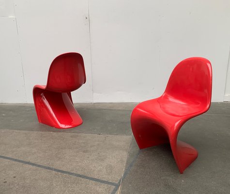 Mid-Century Panton Side Chairs by Verner Panton for Vitra Herman Miller, Set of 2-UAH-1078700