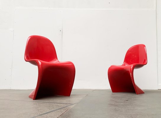 Mid-Century Panton Side Chairs by Verner Panton for Vitra Herman Miller, Set of 2-UAH-1078700