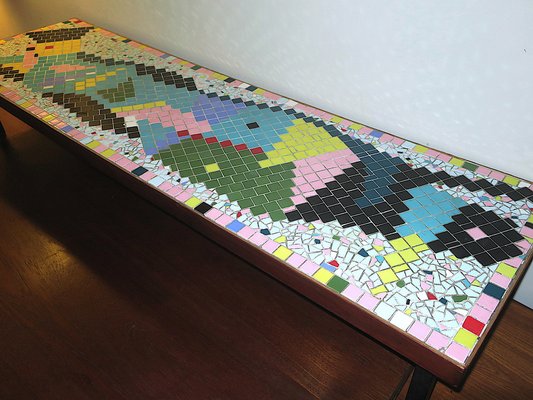 Mid-Century Patchwork Ceramic Tiled Coffee Table, 1960s-ED-1767408