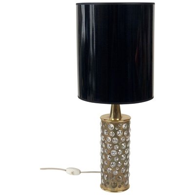 Mid-Century Patinated Brass and Glass Table Lamp from Rupert Nikoll, 1960s-BAF-763407