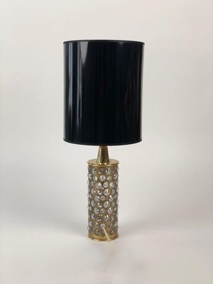 Mid-Century Patinated Brass and Glass Table Lamp from Rupert Nikoll, 1960s-BAF-763407