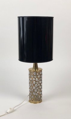 Mid-Century Patinated Brass and Glass Table Lamp from Rupert Nikoll, 1960s-BAF-763407