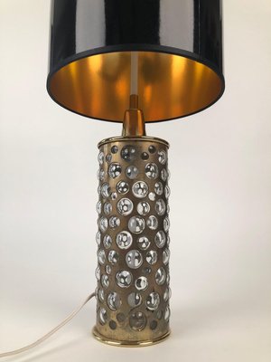 Mid-Century Patinated Brass and Glass Table Lamp from Rupert Nikoll, 1960s-BAF-763407