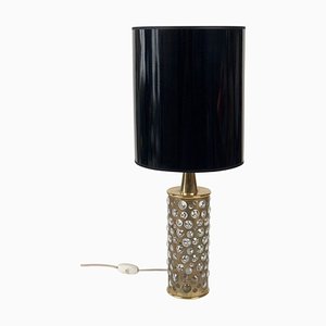 Mid-Century Patinated Brass and Glass Table Lamp from Rupert Nikoll, 1960s-BAF-763407