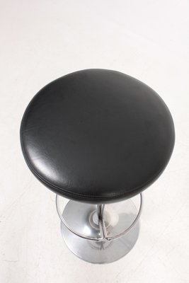 Mid-Century Patinated Leather Barstools by Piet Hein for Fritz Hansen, 1960s, Set of 2-FK-674917